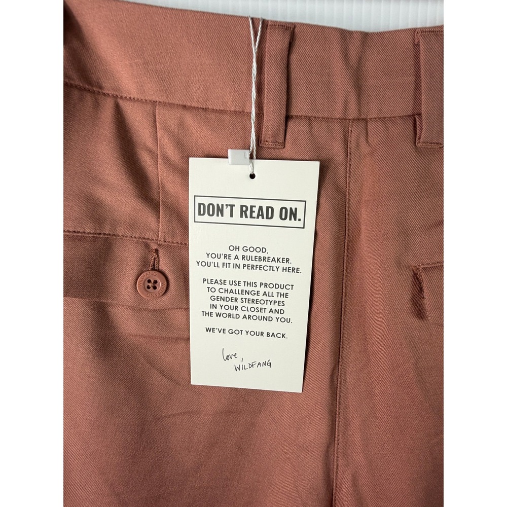 Wildfang Empower Trouser Womens Size 6 Rose Brown Tapered Straight Leg Workwear - Picture 6 of 10